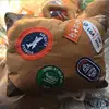 Applique Embroidered Luggage Shape Kids Cotton Stuffed Toy Cushion