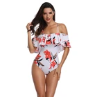 Floral Halter Knotted Swimwear One Piece Swimsuit For Women