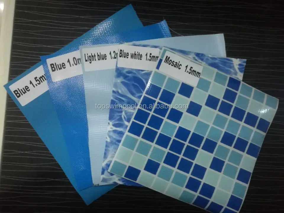 1.0/1.2/1.5毫米厚度防紫外线耐用防滑安全塑料乙烯基 pvc 游泳池衬垫