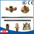 16mm Construction Scaffolding Formwork Steel Metal Tie Rod Bar With Tie Rod Wing Nut