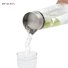 dinner set promotional gift clear glass juice water pitcher without handle