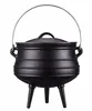 Camping Small Cast iron Stock Cooking Pot Cauldron Pot 3 Legs Witches Cauldron Pot