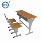China school student table and chair set college double seat desk classroom furniture