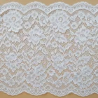 Professional lace manufacturer 23.5cm stretch white floral lace trim by Liangsheng