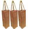 Custom Promotion Foldable Jute Wine Tote Bag