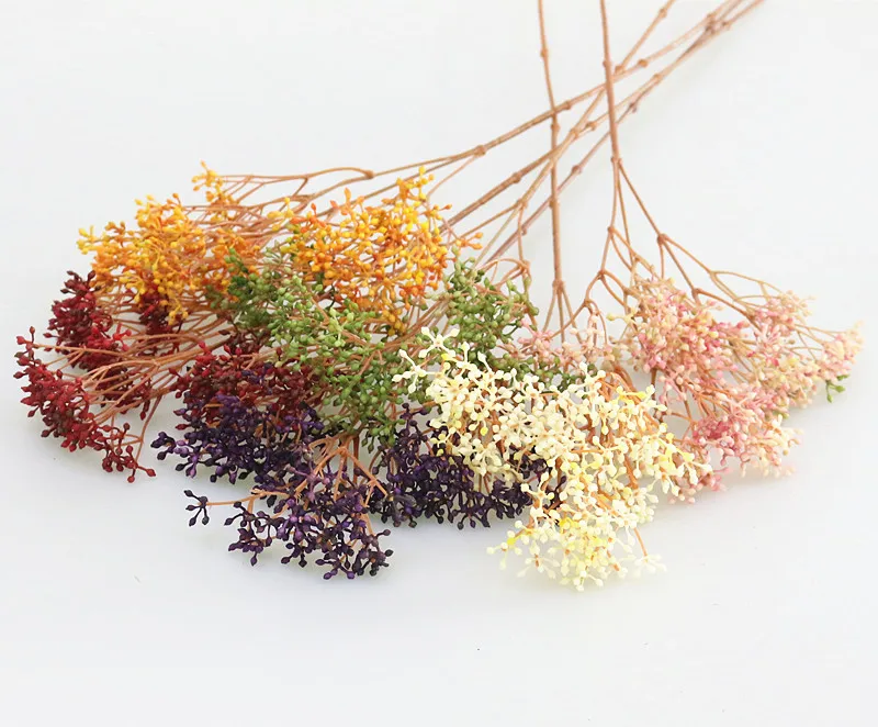 Flone Modern Simple Home Decoration Decorative Flower Plastic Flowers Artificial Plant Soft Rubber Fruit Imitation Flower (2)