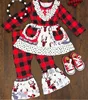 christmas Children's clothing boutique outfits sets ruffles kids winter holiday wear clothes