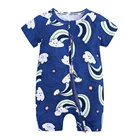 Cartoon cloud pattern printed blue adult baby boys clothes romper