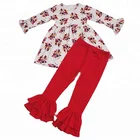 2018 baby Turkey holiday children boutique girls thanks giving clothes set