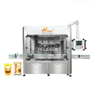 4 6 head full automatic sunflower / peanut / castor oil pouch filling machine for edible oil