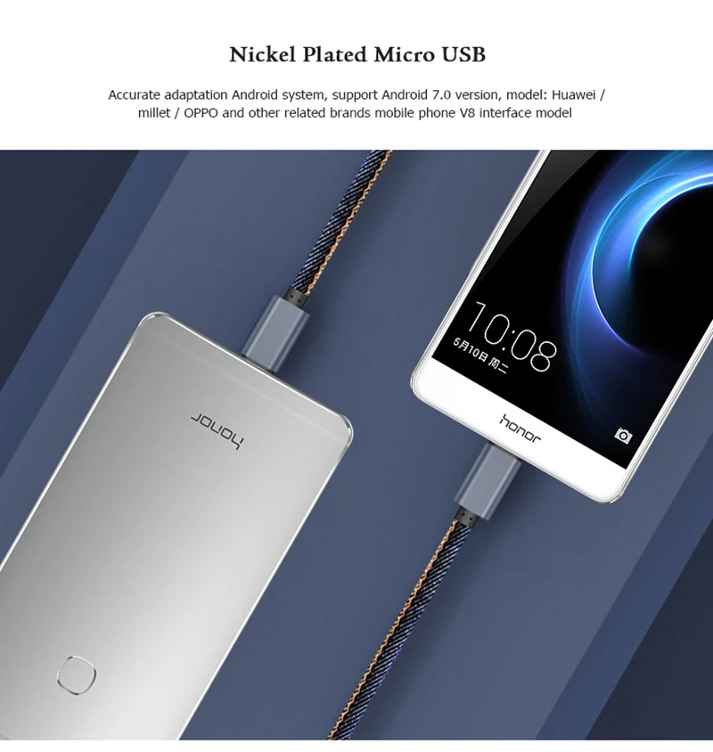 China Cheap Price 1m Denim Fabric Charger Data Sync USB Cable for Samsung - ANKUX.COM