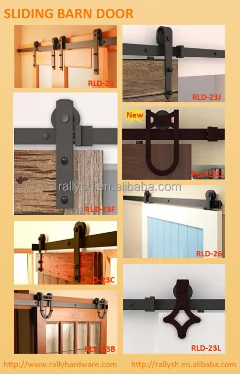 wall mounting top hanging sliding barn door kits with quiet operation