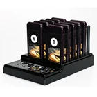 Wireless long range queue call coaster pager system with frequency 433.92MHZ for restaurant and cafe