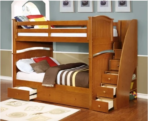 Заводская цена Европейский стиль небольшое пространство Twin над полной двухъярусной кровати