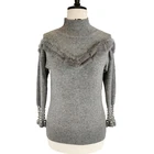 New Arrival Fashion Sweater Fur Pom Pullover