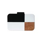 2018 New Stitching Black And White Acrylic Small Square Bag Acrylic Clutch Bag Retro Evening Bag