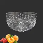 embossed flower clear color plastic ice cream bowl
