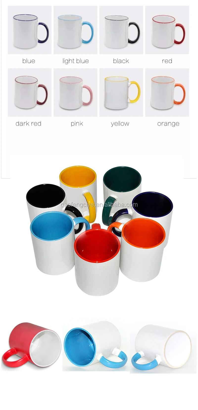 custom ceramic coffee mug on glaze sublimation mug