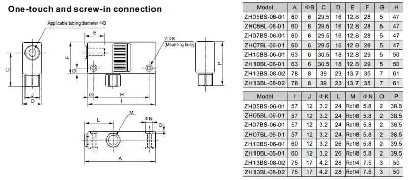 ZH Series Vacuum Ejector-SMC Vacuum Generator