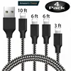 3ft 6ft 6ft 10ft 4 Pack Nylon Braided USB Sync Data Charging Cable for iPad Pro Mini Air for iPhone6 7 8 X MFi Cable USB Cord