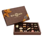 High end luxury ribbon paper chocolate boxes packaging with plastic insert tray