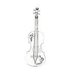 AIHPO07 Unique Empty Guitar Violin Shaped Wine Borosilicate Glass Bottles for Liquor