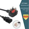 HF 3-prong pin Cable to Cloverleaf Plug for PC socket inserts adapter electric ac power cord 3 pin plug