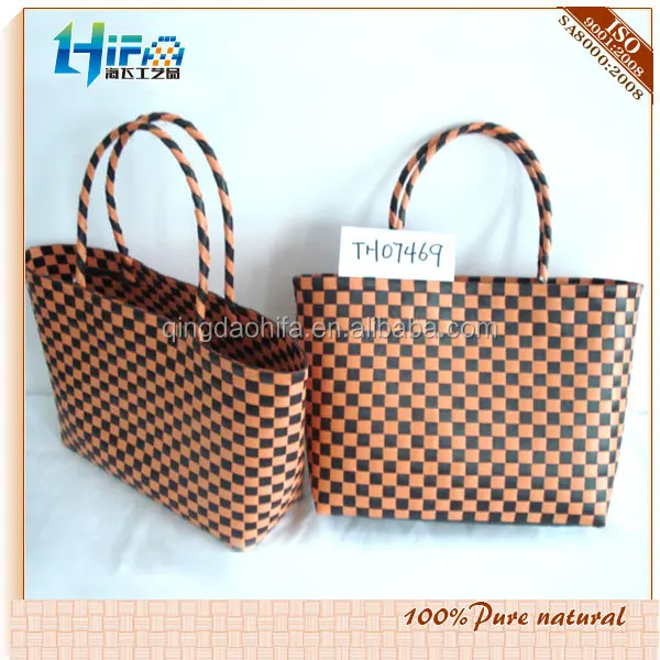 colorful colorful braided export recycled pe plastic woven bags