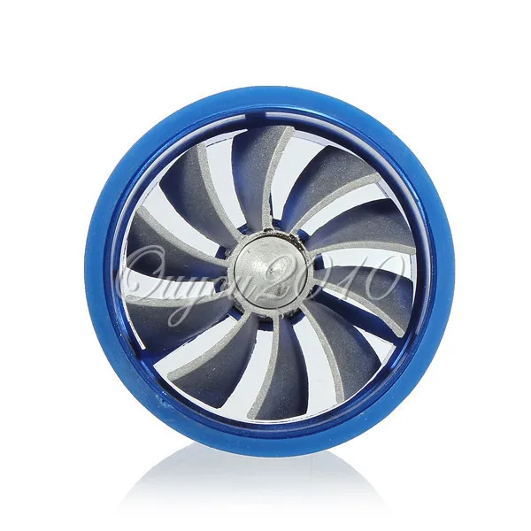 Blue Universal Car Fuel Gas Saver Supercharger For Turbine Turbo Charger Air Intake Fan Turbocharger Free Shipping