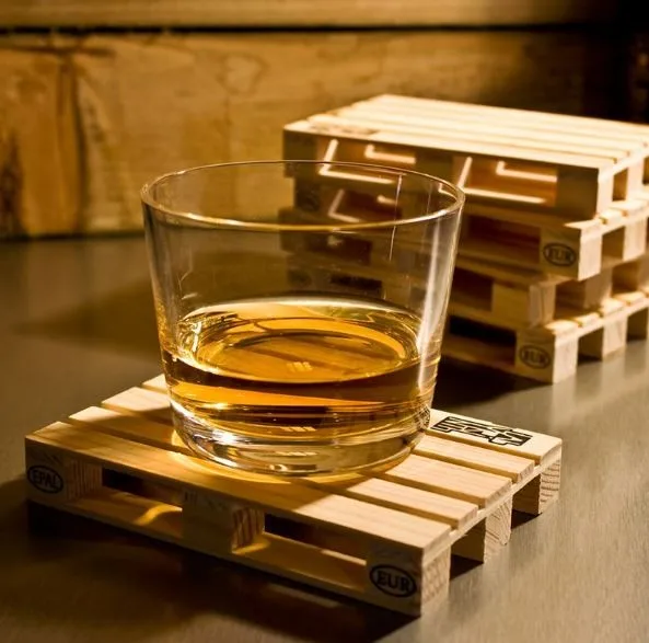 wholesale custom sublimation mini wood pallet coasters for drink“