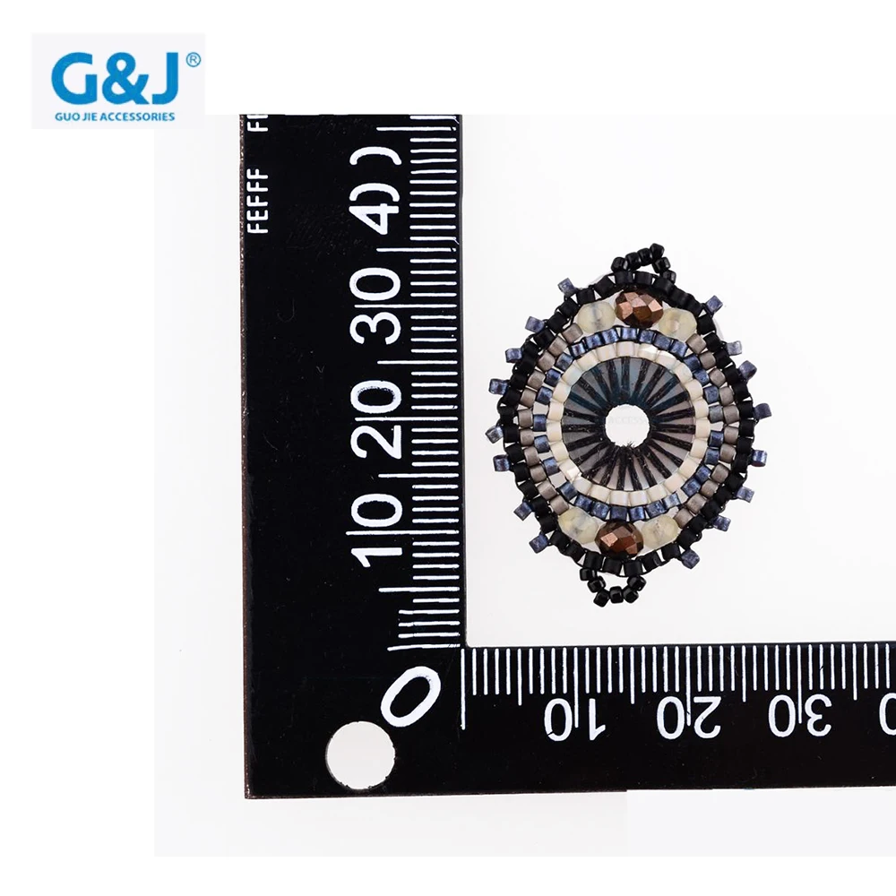 Guojie brand selling lucky pendant necklace new design colorful MGB women dress glass beads pendant
