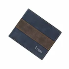 Graphic Customization Leather Wallet Designer Classic Leisure PU Leather Contrast Color Wallet for Men