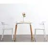 White Square Wood Cafe Dining Table Set comedores 4 sillas