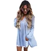 Crochet Lace Trim Relaxed Long Sleeve Moroccan Tunic Tops for Women