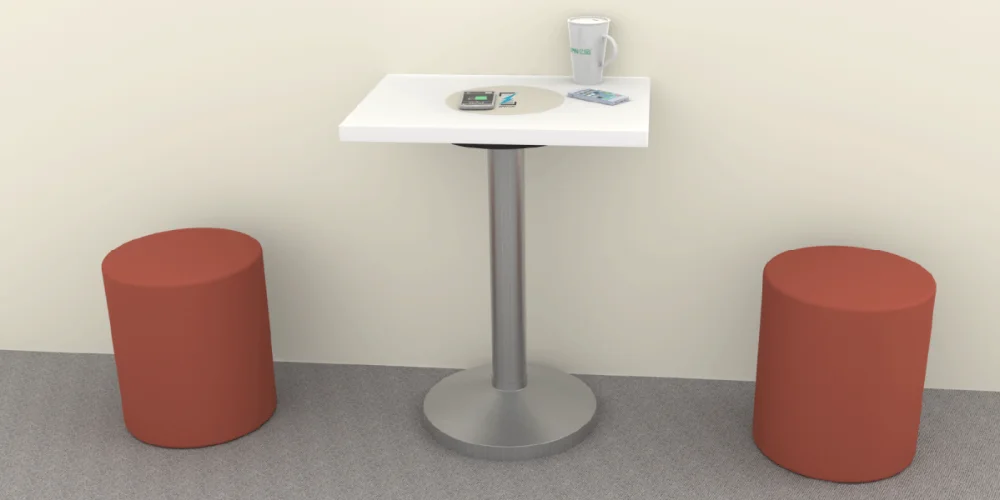 Public desk furniture QI wireless charger box with CE FCC UL certification