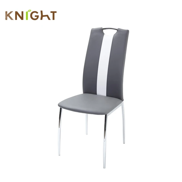 Cheap fabric cover high back modern style metal legs restaurant dining room chairs