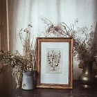 Vintage style design rustic retro wooden material picture frame