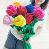 Valentine's Day Cheap Wholesale Colorful Plush Rose Flower
