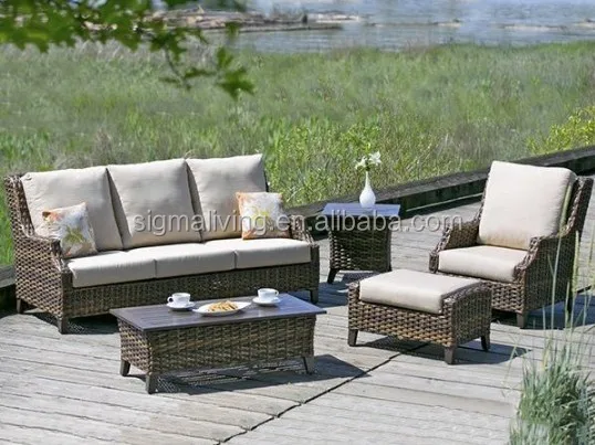 Hot sale outdoor garden cheap outdoor wicker furniture rattan sofa