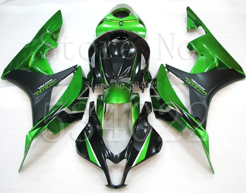 For Honda CBR600RR 2007 2008 green black CBR600 RR 2007 2008 CBR600RR 07 08 Injection Mold ABS Fairing Set Plastic Kit 18