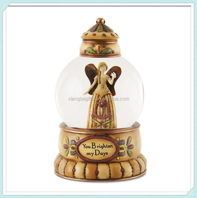resin country soul "brightened days" musical water globe, 100mm