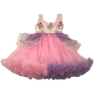 2020 Baby Girls Unicorn Horse Floral Princess Tutu Unicorn Mesh Lace Tutu Dress