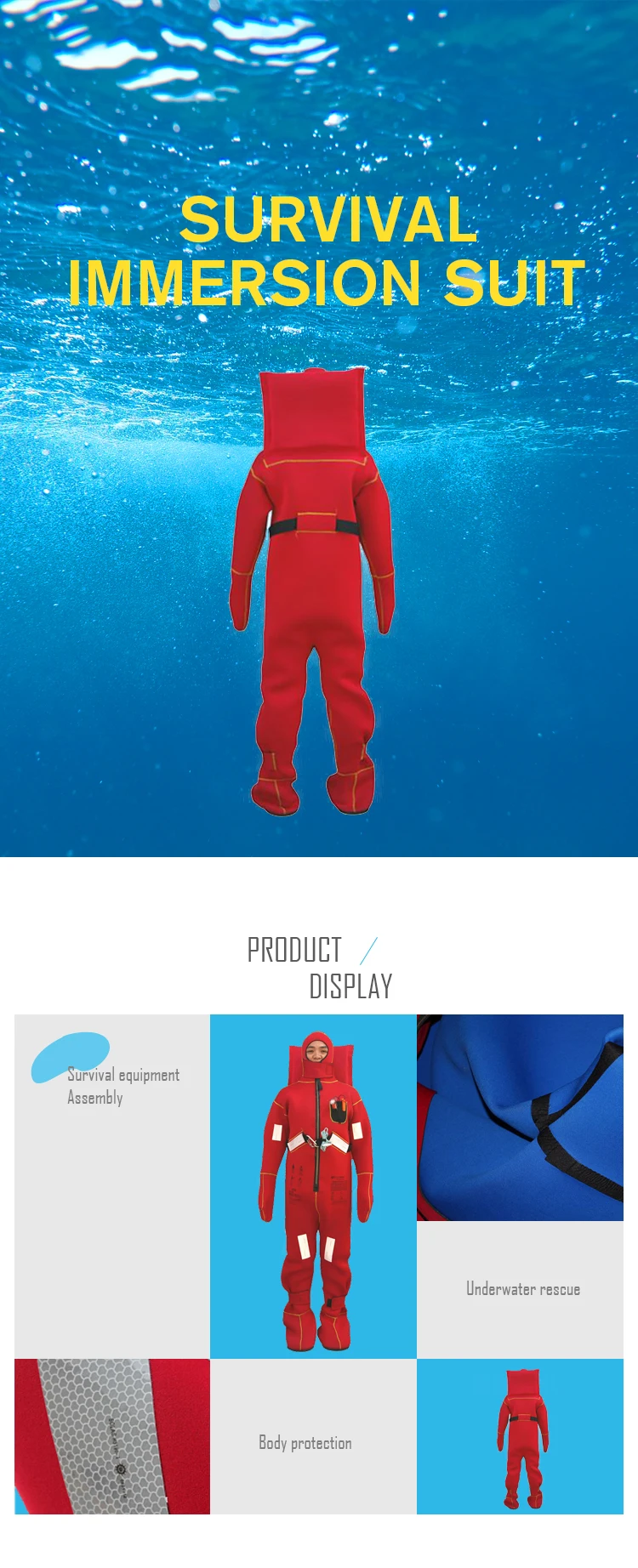 ec certificated neporene immersion suit