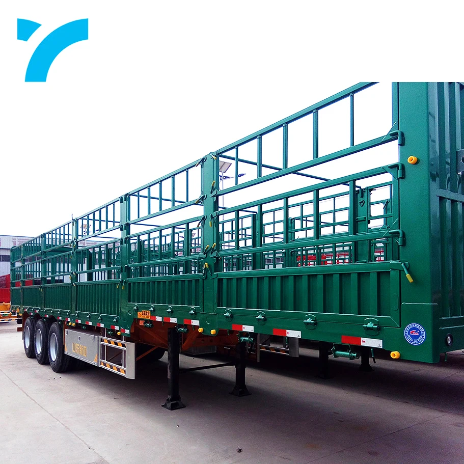 Factory Axles Ft Side Wall Semi Cargo Truck Fence Semi Trailer