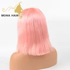 Wigs For African Wigs Factory Can Custom Make Pink Full Lace Wigs Hot Selling Bob Wigs For African American