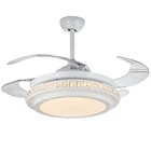 New Fancy Ceiling Fans Prestige with Crystal Lights Kit Chandelier Ceiling Lamp Fan Combo Motor 220v Fan Light Ceiling