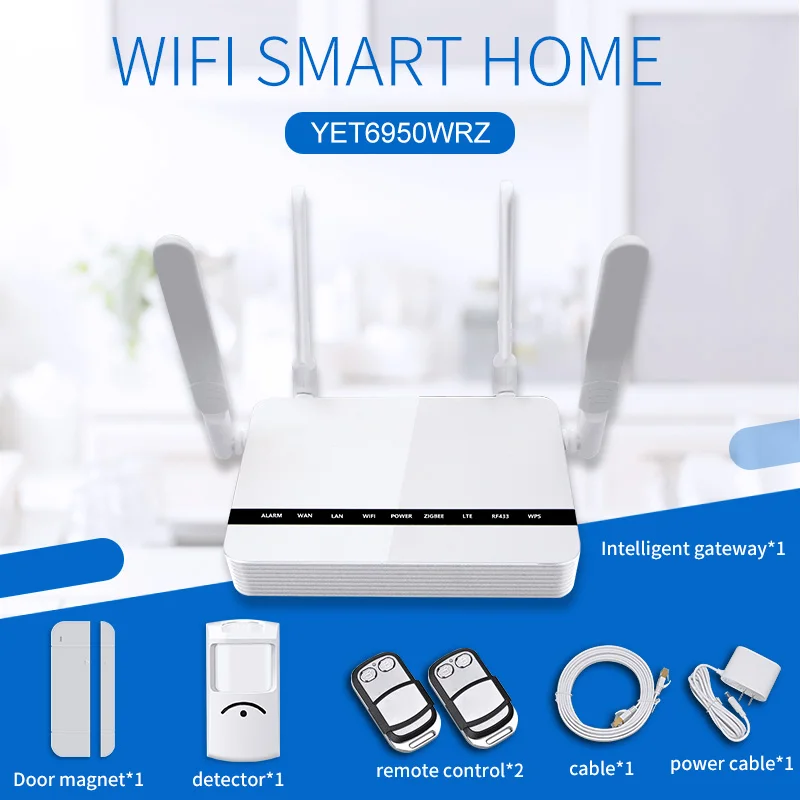 Smart Home Wireless 4G Multi Channel Gsm Zigbe Gateway Router YET6950