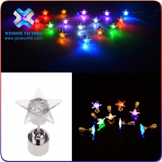 up led flashing cute christmas angel earrings for valentine gift