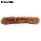 Wholesale price detachable natural color China raccoon fur trim for hood raccoon fur trim wholesale for garment