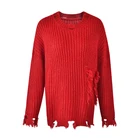 Casual broken holes latest design ladies sweater top
